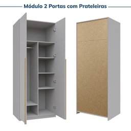 Guarda-roupa Modulado 4 Peças 8 Portas Jade Cabecasa Madeiramadeira - 10