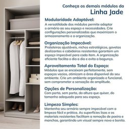 Guarda-roupa Modulado 4 Peças 8 Portas Jade Cabecasa Madeiramadeira - 16
