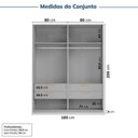 Ver imagem 3 de Guarda-Roupa Planejado 2 Peças sem Portas Jade CabeCasa MadeiraOriginals Cinza/Urbano