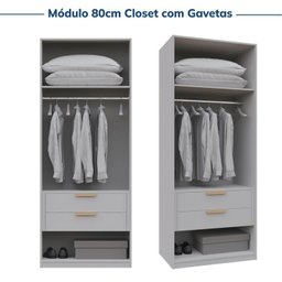 Guarda-roupa Modulado 2 Peças sem Portas Jade CabeCasa MadeiraMadeira - 8