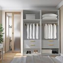 Ver imagem 1 de Guarda-Roupa Planejado 2 Peças sem Portas Jade CabeCasa MadeiraOriginals Cinza/Urbano