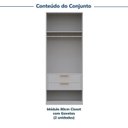 Ver imagem 4 de Guarda-roupa Modulado 2 Peças sem Portas Jade CabeCasa MadeiraOriginals