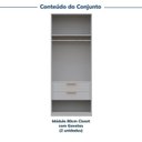 Ver imagem 4 de Guarda-Roupa Planejado 2 Peças sem Portas Jade CabeCasa MadeiraOriginals Cinza/Urbano
