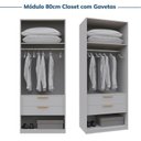 Ver mais imagens de Guarda-Roupa Planejado 2 Peças sem Portas Jade CabeCasa MadeiraOriginals Cinza/Urbano