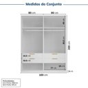 Ver imagem 3 de Guarda-Roupa Planejado 2 Peças sem Portas Jade CabeCasa MadeiraOriginals Branco/Fosco