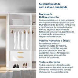 Guarda-roupa Modulado 2 Peças sem Portas Jade CabeCasa MadeiraMadeira - 10