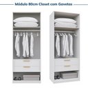 Ver mais imagens de Guarda-Roupa Planejado 2 Peças sem Portas Jade CabeCasa MadeiraOriginals Branco/Fosco
