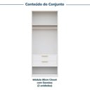 Ver imagem 4 de Guarda-Roupa Planejado 2 Peças sem Portas Jade CabeCasa MadeiraOriginals Branco/Fosco
