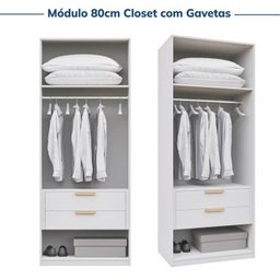 Guarda-roupa Modulado 2 Peças sem Portas Jade CabeCasa MadeiraMadeira - 8