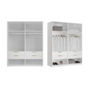 Ver imagem 5 de Guarda-Roupa Planejado 2 Peças sem Portas Jade CabeCasa MadeiraOriginals Branco/Fosco