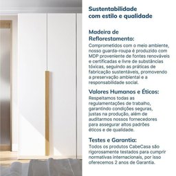 Guarda-roupa Modulado 2 Peças 4 Portas Jade Cabecasa Madeiramadeira - 12