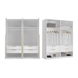 Guarda-roupa Modulado 2 Peças 4 Portas Jade Cabecasa Madeiramadeira - 6