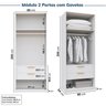 Guarda-roupa Modulado 2 Peças 4 Portas Jade CabeCasa MadeiraOriginals - 11