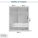 Ver imagem 3 de Guarda-roupa Modulado 2 Peças 4 Portas Jade CabeCasa MadeiraOriginals