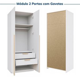 Guarda-roupa Modulado 2 Peças 4 Portas Jade Cabecasa Madeiramadeira - 10