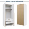 Guarda-roupa Modulado 2 Peças 4 Portas Jade CabeCasa MadeiraOriginals - 10