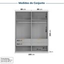 Ver imagem 2 de Guarda-Roupa Planejado 2 Peças 4 Portas Jade CabeCasa MadeiraOriginals Cinza/Urbano