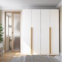 Ver imagem 1 de Guarda-Roupa Planejado 2 Peças 4 Portas Jade CabeCasa MadeiraOriginals Branco/Fosco