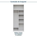 Ver imagem 4 de Guarda-Roupa Planejado 2 Peças 4 Portas Jade CabeCasa MadeiraOriginals Branco/Fosco