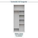 Ver imagem 4 de Guarda-roupa Modulado 2 Peças 4 Portas Jade CabeCasa MadeiraOriginals