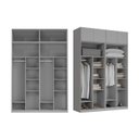 Ver imagem 5 de Guarda-Roupa Planejado 4 Peças 4 Portas Jade CabeCasa MadeiraOriginals Cinza/Urbano