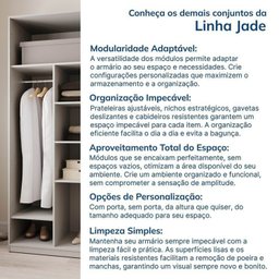 Guarda-roupa Modulado 4 Peças 4 Portas Jade CabeCasa MadeiraMadeira - 13