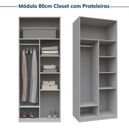 Guarda-roupa Modulado 4 Peças 4 Portas Jade CabeCasa MadeiraMadeira - 8