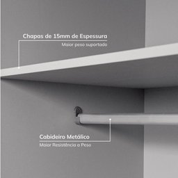 Guarda-roupa Modulado 4 Peças 4 Portas Jade CabeCasa MadeiraMadeira - 6