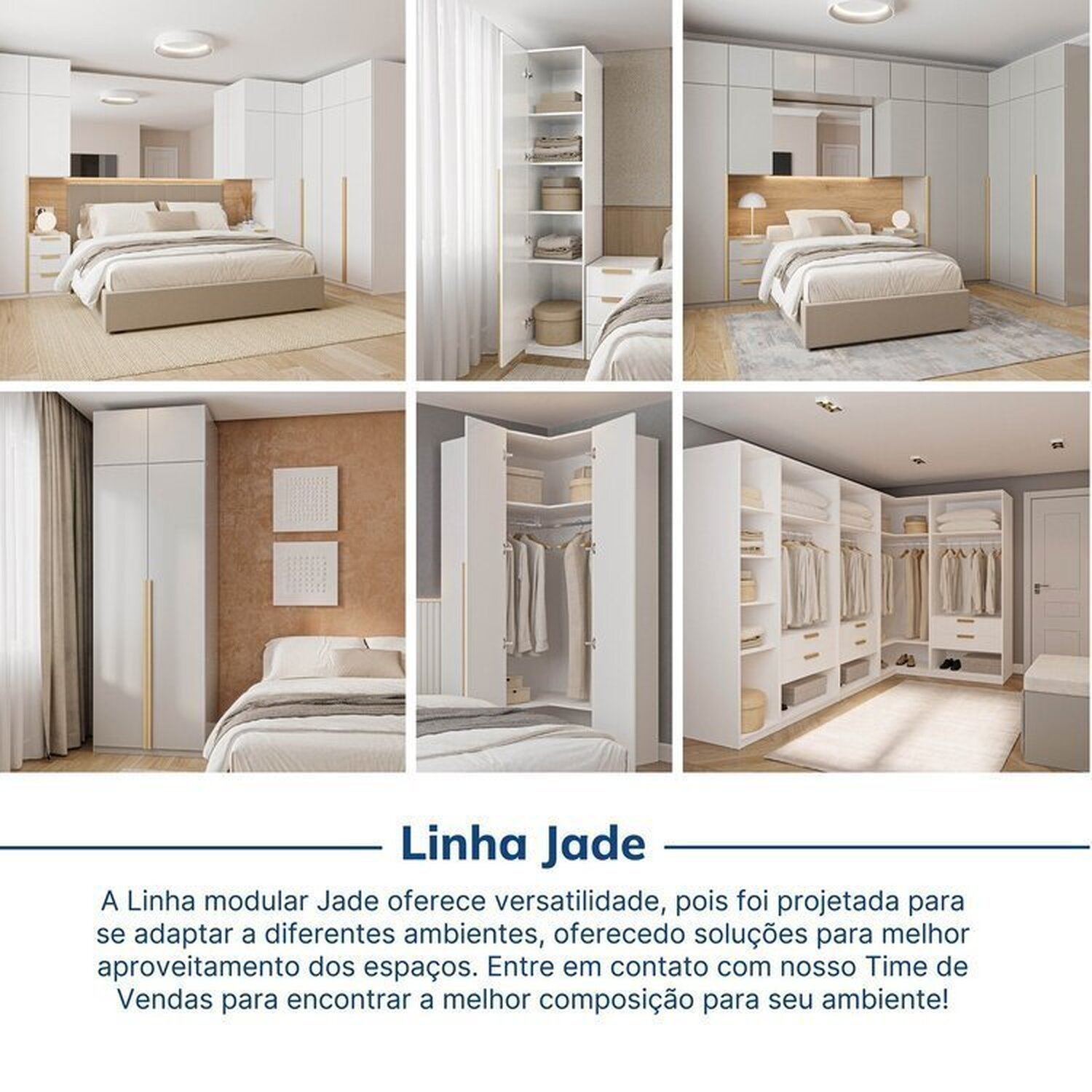 Guarda-roupa Modulado 4 Peças 4 Portas Jade CabeCasa