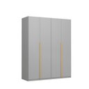 Ver imagem 5 de Guarda Roupa Planejado Casal 2 Peças 4 Portas Jade CabeCasa MadeiraOriginals Cinza/Urbano