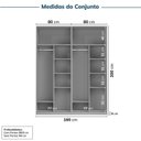 Ver imagem 3 de Guarda-roupa Modulado 2 Peças 4 Portas Jade CabeCasa MadeiraOriginals