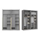 Ver imagem 6 de Guarda Roupa Planejado Casal 2 Peças 4 Portas Jade CabeCasa MadeiraOriginals Cinza/Urbano