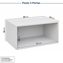Guarda-roupa Modulado 4 Peças 4 Portas Jade CabeCasa MadeiraMadeira - 10