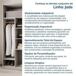 Guarda-roupa Modulado 4 Peças 4 Portas Jade CabeCasa MadeiraMadeira - 13