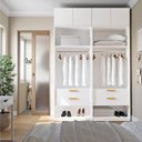 Ver imagem 1 de Guarda-Roupa Planejado 4 Peças 4 Portas Jade CabeCasa MadeiraOriginals Branco/Fosco