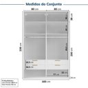 Ver imagem 3 de Guarda-Roupa Planejado 4 Peças 4 Portas Jade CabeCasa MadeiraOriginals Branco/Fosco