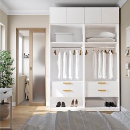 Guarda-roupa Modulado 4 Peças 4 Portas Jade CabeCasa MadeiraMadeira - 1