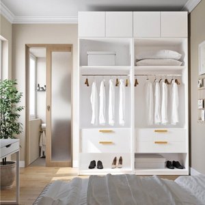 Guarda-roupa Modulado 4 Peças 4 Portas Jade Cabecasa Madeiramadeira