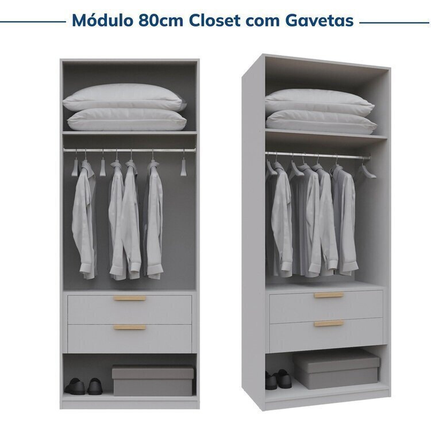 Guarda-roupa Modulado 4 Peças 4 Portas Jade Cabecasa Madeiramadeira - 9