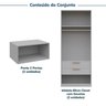 Guarda-roupa Modulado 4 Peças 4 Portas Jade Cabecasa Madeiramadeira - 4