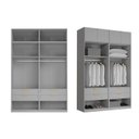 Ver imagem 5 de Guarda-Roupa Planejado 4 Peças 4 Portas Jade CabeCasa MadeiraOriginals Cinza/Urbano