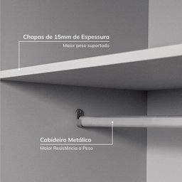 Guarda-roupa Modulado 4 Peças 4 Portas Jade CabeCasa MadeiraMadeira - 6