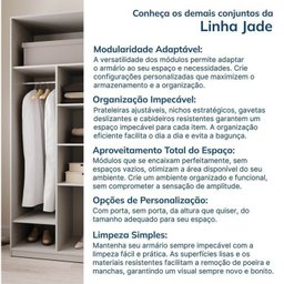 Guarda-roupa Modulado 4 Peças 4 Portas Jade CabeCasa MadeiraMadeira - 14