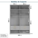 Ver imagem 3 de Guarda-Roupa Planejado 4 Peças 4 Portas Jade CabeCasa MadeiraOriginals Cinza/Urbano