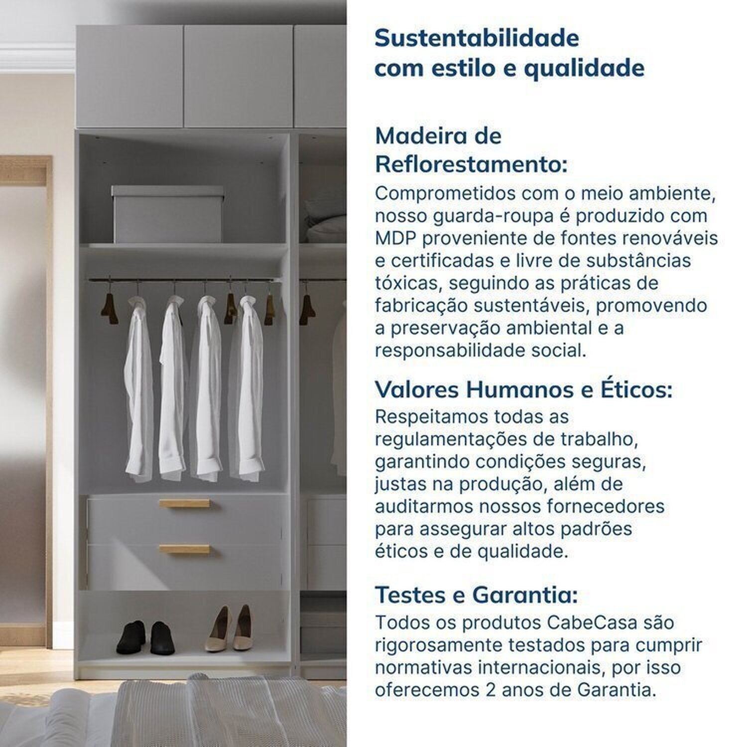 Guarda-roupa Modulado 4 Peças 4 Portas Jade Cabecasa Madeiramadeira - 13