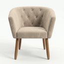 Ver imagem 3 de Cadeira Estofada para Recepção Clinica Tecido Veludo Elegante Confortavel Pés de Madeira Resistente