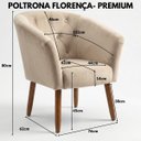 Ver imagem 2 de Cadeira Estofada para Recepção Clinica Tecido Veludo Elegante Confortavel Pés de Madeira Resistente
