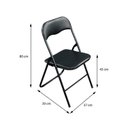 Ver imagem 6 de Kit 10 Cadeiras Dobrável Auditório Hotel Aço Pintado Lena Preto