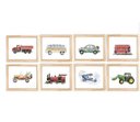 Ver imagem 1 de Kit Quadro A3 Infantil Transporte Decoração Quarto Menino Bebê Criança