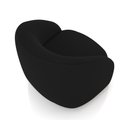 Ver mais imagens de Poltrona Decorativa Jenny Base Giratória em Metal Preto Veludo Preto G45 - Gran Belo